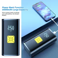 Pompe à air intelligente sans fil 6000mAh 150PSI, gonfleur de pneus automatique portable pour voiture avec moniteur de pression des pneus, en plastique