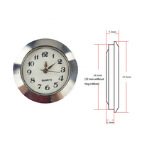 Inserciones de reloj de 27mm, accesorio de Color plateado, con bisel de Metal de China, funda de aleación para manos, para trabajos de arte, artesanías de mano