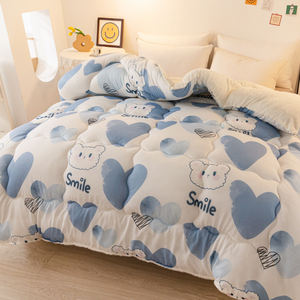 売れ筋の居心地の良い暖かい加重フランネルシェルパベッドシーツブランケット - Product Image 2