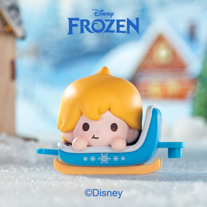 Authentique figurine <span class=keywords><strong>Elsa</strong></span> <span class=keywords><strong>Olaf</strong></span> en plastique, format mini-schlitten, échelle 1/12, mignonne, boîtes mystères, format boîte aveugle, Microdimension Ganyuan POPed - Product Image 1