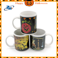 Tasses en céramique personnalisées à prix avantageux pour la fête d'Halloween, tasse à café en céramique de 18 oz, tasse à eau, tasses pas chères