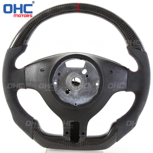 Volante de Fibra de Carbono Personalizado para Automóvil, Compatible con <span class=keywords><strong>BMW</strong></span> Serie 3 <span class=keywords><strong>E46</strong></span> 318 320 325 <span class=keywords><strong>330</strong></span>, Volante de Cuero de Ante OHC - Product Image 6