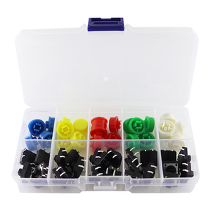 Botón Táctil de Microinterruptor de 5 Colores, Interruptor de Botón Pulsador Momentáneo, 25 Piezas/Juego, 12*12*7.3MM - Product Image 2