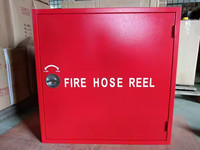 Enrouleur de tuyau d'incendie en acier inoxydable à double porte Rangement de l'équipement et des accessoires de lutte contre l'incendie en métal