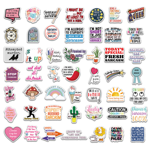 50 Pegatinas de Graffiti con Frases de Sarcasmo para Regalo, Decoración de Teléfono, Botella, Refrigerador, Pegatinas de Vinilo con Palabras Desagradables - Product Image 3
