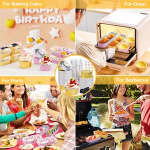 125ml Mini Cake Dessert Pans Disposable Recyclable <strong>Aluminum</strong> <strong>Container</strong> Lids <strong>Aluminum</strong> Foil PET Baking Cups Customized Colors Food - Product Image 4