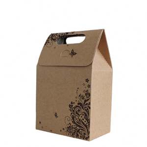 "Wedding <b>Party</b> Kraft Paper <b>Bags</b> with Die-Cut Handles Brown Laminated Ready for Christmas <b>Gifts</b>" - Product Image 3