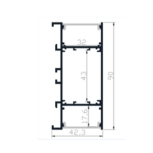 Éclairage mural intérieur moderne pour bureau, installation à clipser, <span class=keywords><strong>profil</strong></span> LED personnalisé, intensité réglable, garantie 5 ans - Product Image 2