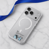 Étui de téléphone transparent antichoc en PC avec boutons pour iPhone 13 14 15 16 17 Pro Max, coque magnétique transparente