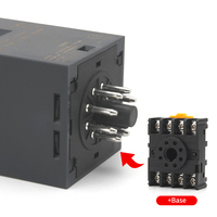 Sakelar Relay Timer Digital LED Programmable DH48S-S/YH-5T 0.1S-99H AC/DC 12V 24V 36V 110V 220V 380V Timer Siklus Berulang