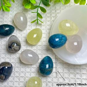 Chất Lượng Cao Đánh Bóng Pha Lê Trứng Màu Xanh Tăng Thạch Anh Citrine Màu Xanh apatite Núi Lửa Agate 3Cm Trứng Để Chữa Bệnh Trang Trí Nội Thất - Product Image 2