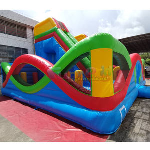 Pista de obstáculos inflable extrema para fiestas al aire libre, casa de brinco comercial para niños, parcours d'obstacles gonflable - Product Image 2