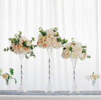 Transparente Kunststoff-Tischvase als Mittelpunkt-Blumenständer für Hochzeiten, Partys und Bankette, Tischdekoration, Hergestellt in China
