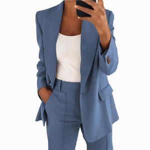 High Quality Business Casual One Button With Pants Women's Suit Two Piece <b>Set</b> Fashion - Product Image 5