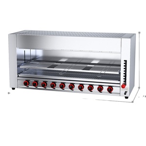 Gril-<span class=keywords><strong>salamandre</strong></span> professionnel à gaz 10 brûleurs, infrarouge, robuste, en acier inoxydable, pour la fonte de fromage, pour restaurant - Product Image 1