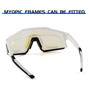 KAPVOE 남성용 사이클링 변색 스포츠 선글라스, 러닝 산악 자전거 라이딩용 TR90 UV400 방풍 PC 렌즈 고글 - Product Image 3