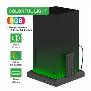 Station de charge RGB pour console <span class=keywords><strong>Xbox</strong></span> Series X/<span class=keywords><strong>S</strong></span>, dock lumineux LED 7 couleurs avec double chargeur rapide, accessoire de jeu pour manettes <span class=keywords><strong>Xbox</strong></span> - Product Image 6
