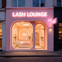 Enseigne lumineuse personnalisée en acier inoxydable brossé doré avec lettres 3D rétroéclairées pour spa de luxe, salon de beauté, salon de coiffure, logo mural lumineux