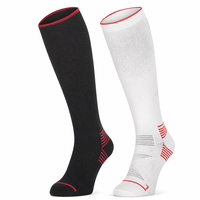 Chaussettes de compression de course à pied de niveau sportif 15-20 mmHg, légères, design simple personnalisé, différentes tailles