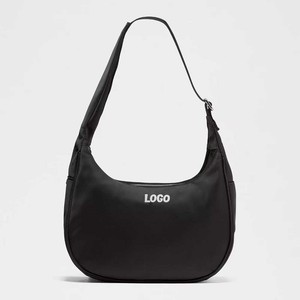 Borsa a Tracolla Personalizzata Stile Cittadino, Design Lulu con Chiusura a Cerniera, Fodera Interna, Mini Borsa a Mezzaluna per Donne - Product Image 1