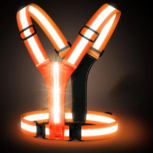 Dẫn không thấm nước chạy bánh có thể điều chỉnh trọng lượng nhẹ phản quang vest dây đai an toàn Hi VIS đêm đi bộ đi xe đạp nổi bật logo - Product Image 3