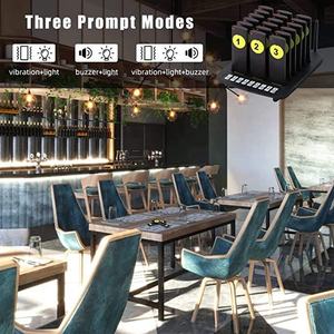 Café Longue Portée Carré Queue Coaster Beeper 1 Base De Charge avec 18 Buzzers Vibrant Système D'appel Sans Fil Pager <span class=keywords><strong>Restaurant</strong></span> - Product Image 3