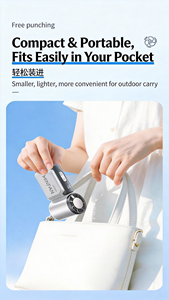 Ventilateur électrique portable - Rechargeable par USB, 4000 mAh, mini-refroidisseur d'air réglable, compact et silencieux pour les voyages et la maison - Product Image 3