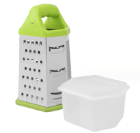 Râpe de cuisine professionnelle d'outils de fruits et légumes avec conteneur de stockage détachable
