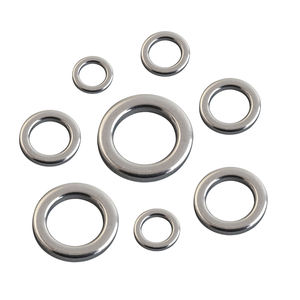 Anneaux en forme de O en <span class=keywords><strong>acier</strong></span> inoxydable Connecteur de boucles solides plates simples pour la pêche au leurre et la pêche en mer - Product Image 1