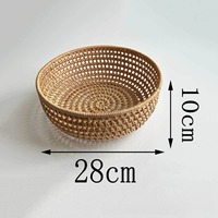 Groothandel handgeweven rotan opbergmand, rieten fruitmand, natuurlijk, milieuvriendelijk voor keuken, huis & bruiloftdecoraties