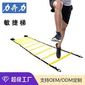 Échelle d'agilité Lifeli jaune et rouge, 4 marches, pliable, équipement d'entraînement de football pour la pratique de la coordination physique - Product Image 2