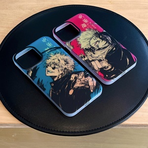Couverture de <span class=keywords><strong>Film</strong></span> Double face + bouton en métal + lumière Laser dessin animé <span class=keywords><strong>Jujutsu</strong></span> Kaisen coque de téléphone pour IPhone 14 13 12 Pro Max - Product Image 6