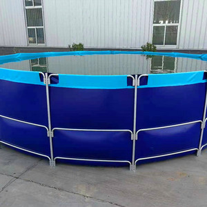 Revêtement en PVC <span class=keywords><strong>renforcé</strong></span> et piscine de stockage à cadre galvanisé pour étangs à poissons et réservoirs d'eau agricoles - Product Image 1