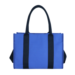 กระเป๋าโท้ทไนลอนสีน้ำเงิน 600D พร้อมซิปแบบตารางหมากรุกและป้าย Comfort Tag - Product Image 4
