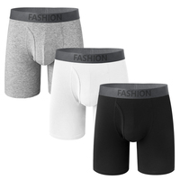 Boxers pour hommes, taille plus, ceinture élastique, respirants, écologiques, logo personnalisé au laser, sous-vêtements en coton, livraison directe d'usine