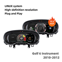 Tableau de bord numérique LCD 12,3 pouces pour VW Golf 7 MK7 MK7.5 2013-2020 – Compteur de vitesse virtuel Linux – Amélioration Après-vente