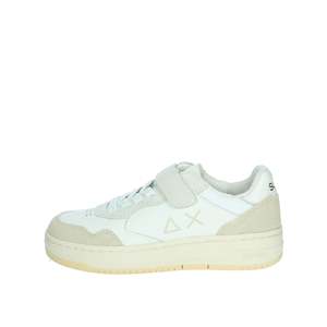 Zapatillas Deportivas para Niños Sun68 Blancas Z35348K con Cierre de Velcro, Zapatos de Lona Modernos - Product Image 1
