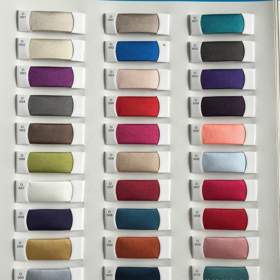 Stocked Multi Colors 100% Polyester Bright Satin Fabric Sateen Fabric