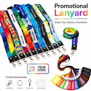 Custom <b>Lanyard</b> With Your Logo Printed <b>Polyester</b> ID Badge Holder <b>Lanyards</b> For Events Conference Exhibition Promotional Gifts OEM - Product Image 1