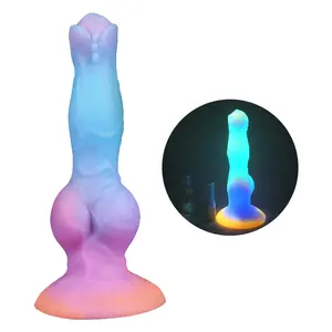 ZWFUN New Light Up Dildo for Women Anal Sex Toys Color Light Up Dildo for Men Realistic Dog Dildo Anal Plug Couple Toys