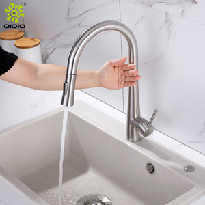 304 Stainless Steel Brushed Hot and Cold Mixed <strong>Professional</strong> Manufacturer Sensor Touch <strong>Faucet</strong> Pull Out Kitchen <strong>Faucet</strong> - Product Image 2