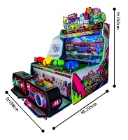 Machine de jeu d'eau de tir à 4 joueurs pour divertissement intérieur, équipement de jeu d'eau pour centre de jeux, tireur d'eau pour enfants