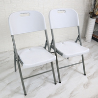 Chaise pliante en plastique solide, moderne, blanche, d'extérieur, incassable, empilable, pour événements, maison, bar et hôtel, vente en gros à prix réduit