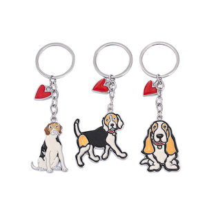 Les nouveaux produits de Yixuan comprennent des porte-clés en métal Bagguido à thème dessin animé, des pendentifs Boston Terrier et des accessoires <span class=keywords><strong>Beagle</strong></span>. - Product Image 1