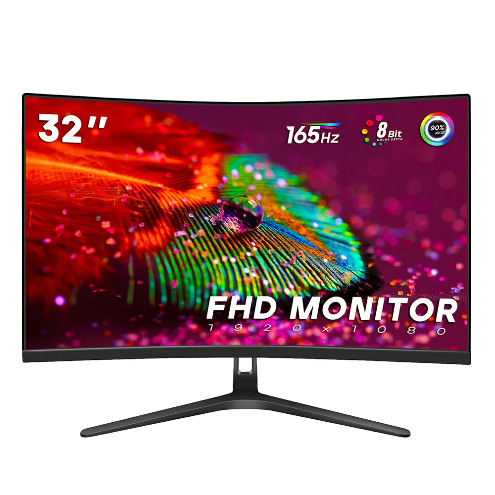Factory curved screen 24/27/32inch monitor 1920*1080 16:9 165hz curved screen Led Desktop Pc Desktop Computer Monitor