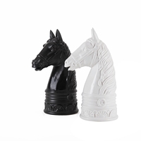 Céramique de cheval sculptée style nordique, noire et blanche, en céramique abstraite, articles mobilier, décoration de la maison, livraison gratuite