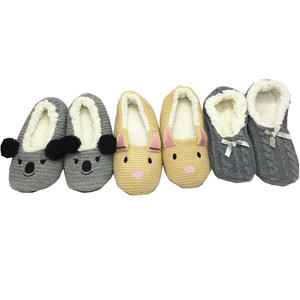 Winter Cute Cartoon Coarse <strong>Wool</strong> Knitting 3d Animal Anti-slip Home Shoes Soft Warm Indoor Fur Shoe Funny Fashion <strong>slippers</strong> - Product Image 1