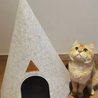 Gros personnalisé grand lit de luxe chat laine chat maison meubles pliable tente pour animaux de compagnie