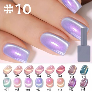 Colorful Cat Eye <b>Gel</b> <b>Nail</b> Polish 2026 Autumn and Winter Flashing All-match High-end Glass Bead <b>Nail</b> Art Supplies - Product Image 3