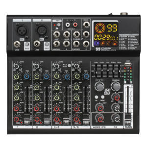 Console <span class=keywords><strong>de</strong></span> <span class=keywords><strong>mixage</strong></span> professionnelle à faible bruit, 8 canaux, DSP EQ, châssis métallique, pour diffusion en direct, karaoké, mariage - Product Image 1